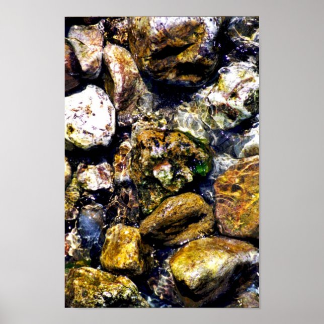 rocks in river poster (Front)