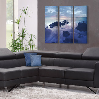 Rocks in the Ocean 3-piece Canvas Print