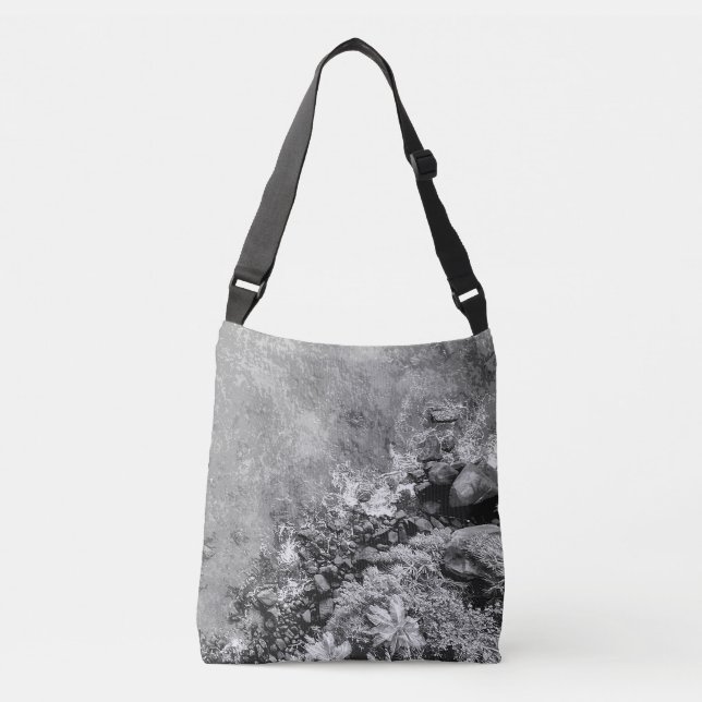 Rocks in the sea, above view 2 crossbody bag (Front)