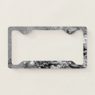 Rocks in the sea, above view 2 license plate frame