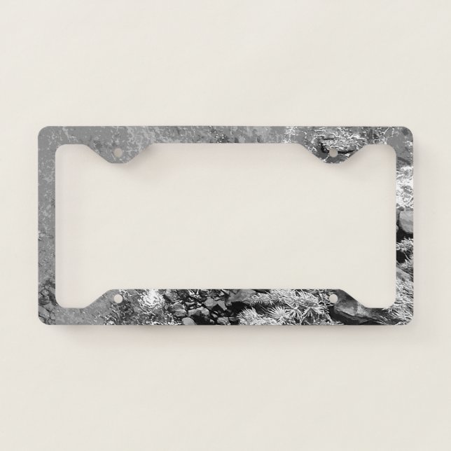 Rocks in the sea, above view 2 license plate frame (Front)