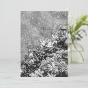 Rocks in the sea, above view 2 thank you card