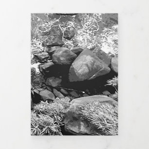 Rocks in the sea, above view 2 Tri-Fold holiday card