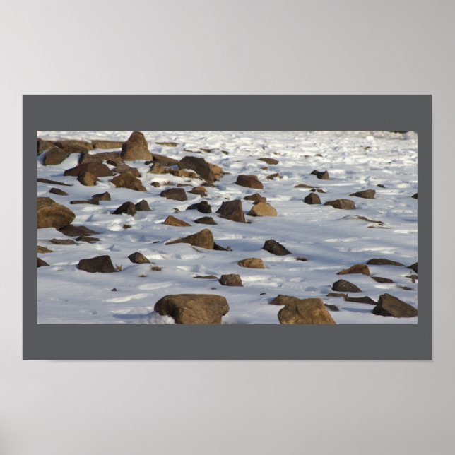 Rocks in the Snow Poster (Front)