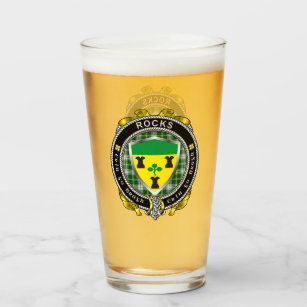 Rocks Irish Shield Beer Glass