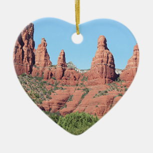 Rocks near Sedona, Arizona,USA 2 Ceramic Ornament