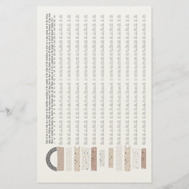 Rocks of Faithfulness Scripture Habit Tracker Stationery (Back)