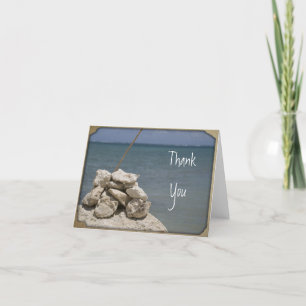 Rocks on Beach Thank You Card