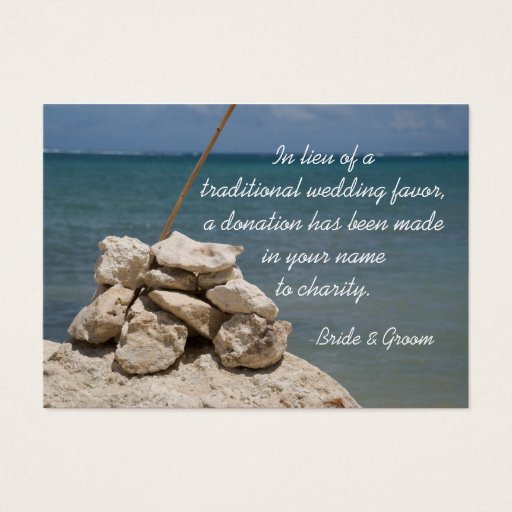 Customizable Rocks on Beach Wedding Charity Favor Card Business Card Template