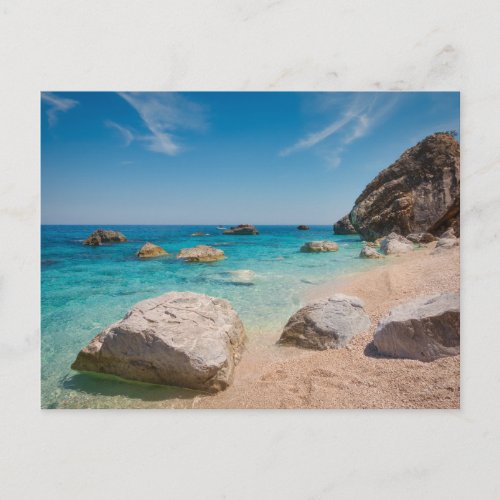 Rocks on Cala Mariolu beach on Sardinia, Italy Postcard
