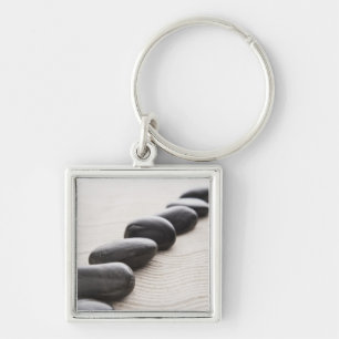 Rocks on sand keychain