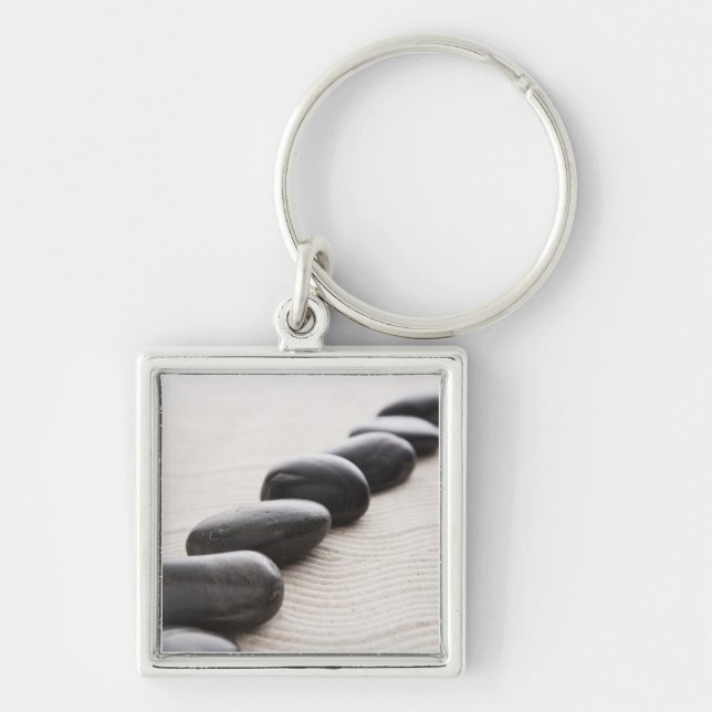 Rocks on sand keychain (Front)