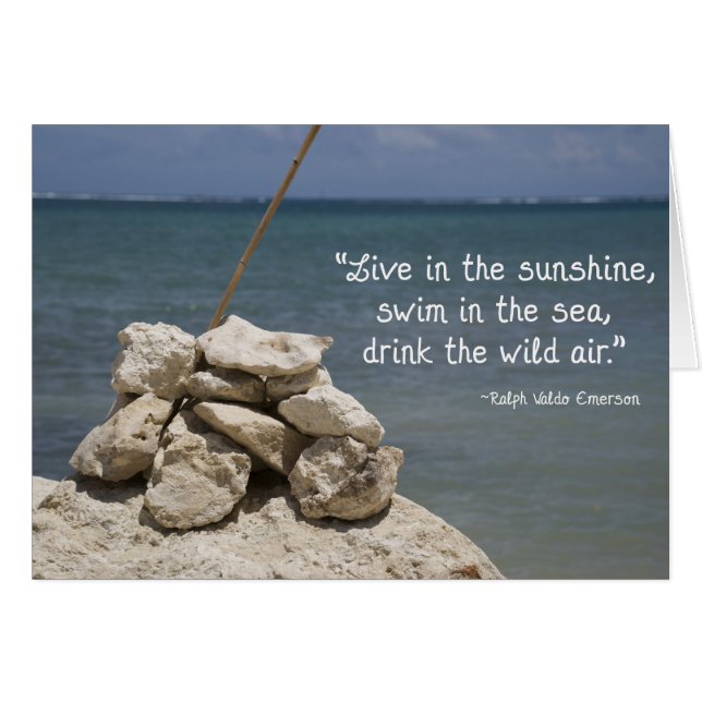 Rocks on the Beach Cards (Front Horizontal)