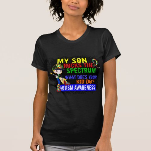 Rocks Spectrum Autism Son T_Shirt