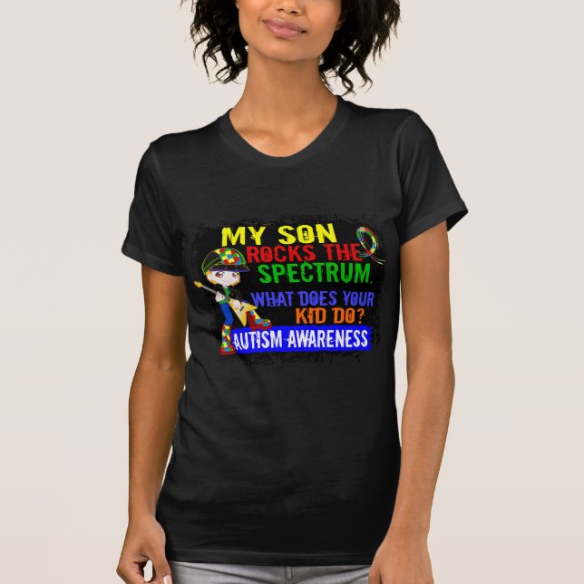 Rocks Spectrum Autism Son T-Shirt (Front)