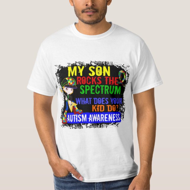 Rocks Spectrum Autism Son T-Shirt (Front)