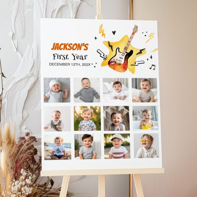 Rocks Star Birthday Photo Milestone Poster (Creator Uploaded)