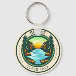 Rocks State Park Maryland Badge  Keychain