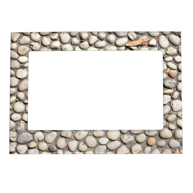 Rocks Stones Cobblestone Pathway Nature Photograph Magnetic Frame (Front)
