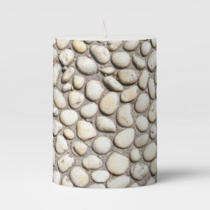 Rocks Stones Cobblestone Pathway Nature Photograph Pillar Candle