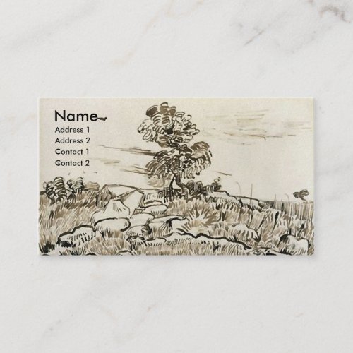 Rocks with Oak Tree, Vincent van Gogh Business Cards