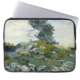 Rocks with Oak Tree, Van Gogh Oil Painting Laptop Sleeve