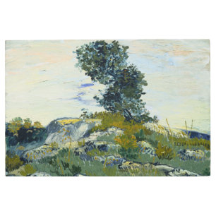 Rocks with Oak Tree, Van Gogh Oil Painting Metal Print