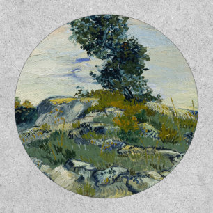 Rocks with Oak Tree, Van Gogh Oil Painting Patch