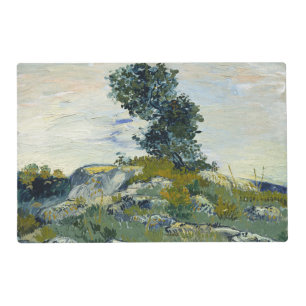 Rocks with Oak Tree, Van Gogh Oil Painting Placemat