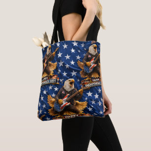 Rockstar American Eagle electric guitar patriotic  Tote Bag