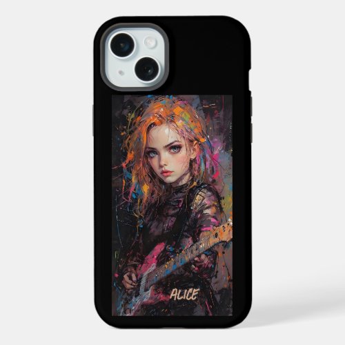 Rockstar anime iPhone 15 plus case