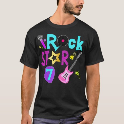 Rockstar Birthday Party Themed For Girls Music T_Shirt