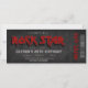 Rockstar Birthday Ticket Invitation | Zazzle
