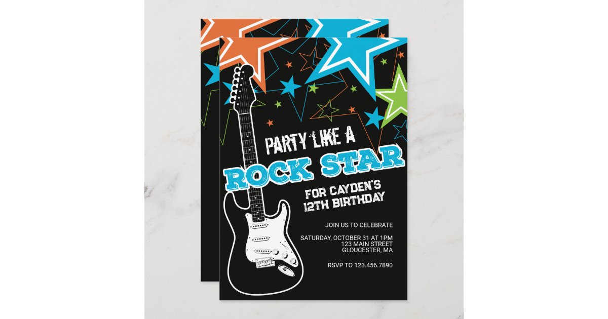 Rockstar Party Welcome Sign blue INSTANT DOWNLOAD 