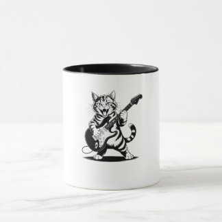 Rockstar Cat Guitar Solo – Funny Music Lover Gift Mug