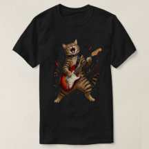 Rockstar Cat Playing Electric Guitar