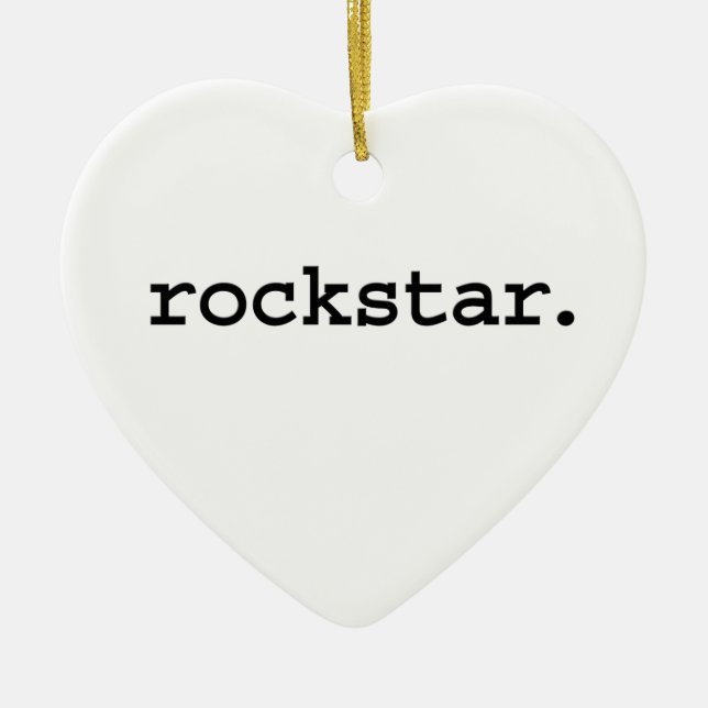 rockstar. ceramic ornament (Front)