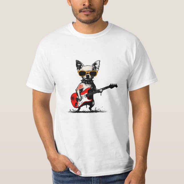 Rockstar Chihuahua T-Shirt (Front)