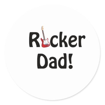 Rockstar Dad Classic Round Sticker