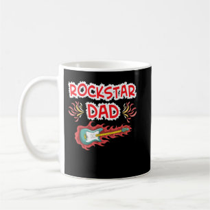 Rockstar Dad Electric Guitar Rock Fan Father's Day Coffee Mug