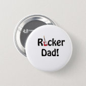 Rockstar Dad Pinback Button (Front & Back)