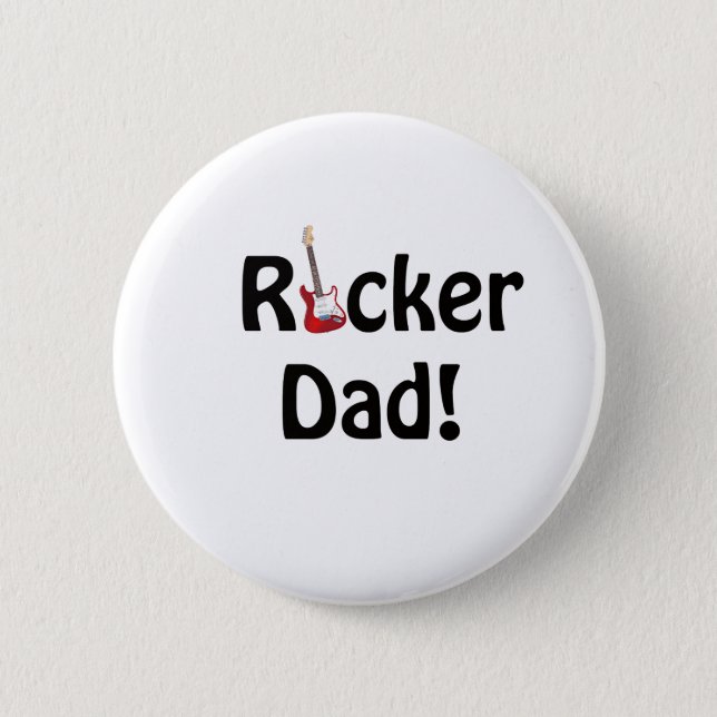 Rockstar Dad Pinback Button (Front)