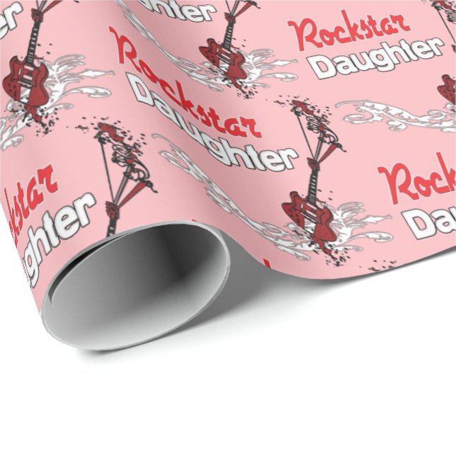 Rockstar Daughter Wrapping Paper (Roll Corner)