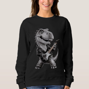 Rockstar Dinosaur Guitarist for Music Enthusiasts Sweatshirt