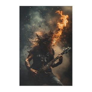 Rockstar Flames Acrylic Print