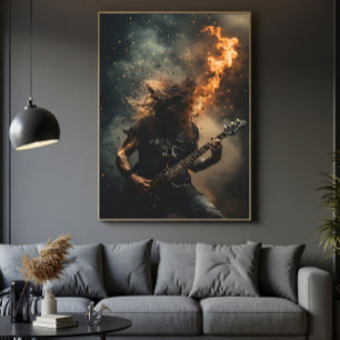 Rockstar Flames Poster
