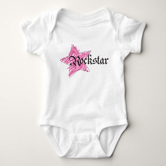 Rockstar girl baby bodysuit (Front)
