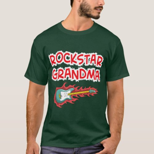 Rockstar Grandma Electric Guitar Rock Fan Mother F T_Shirt
