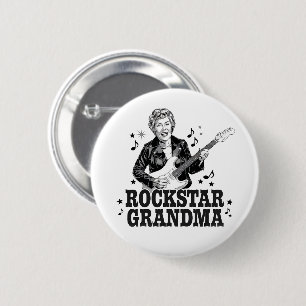 Rockstar Grandma – Fun and Retro Music Design Button