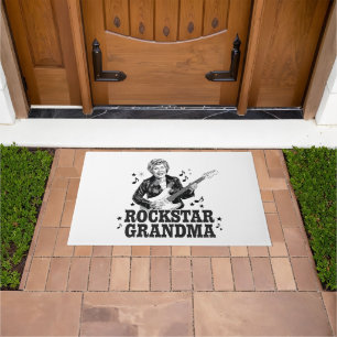 Rockstar Grandma  – Fun and Retro Music Design Doormat